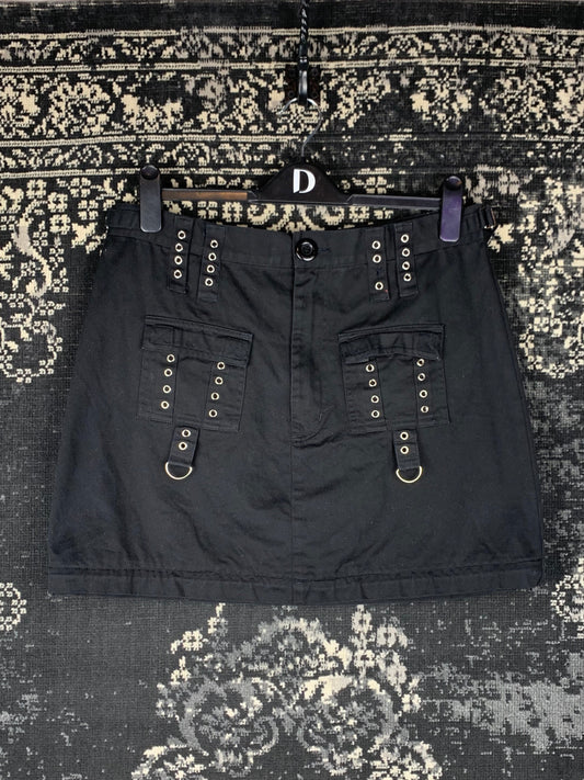 Women's Goth Style Black Mini Skirt