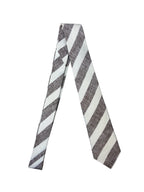 Brunello Cucinelli Striped Pointed Brown Cream Tie