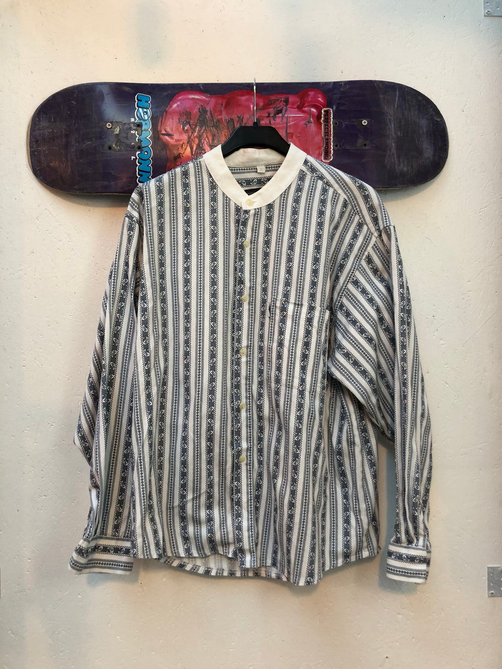 Vintage Striped Button-Up Shirt