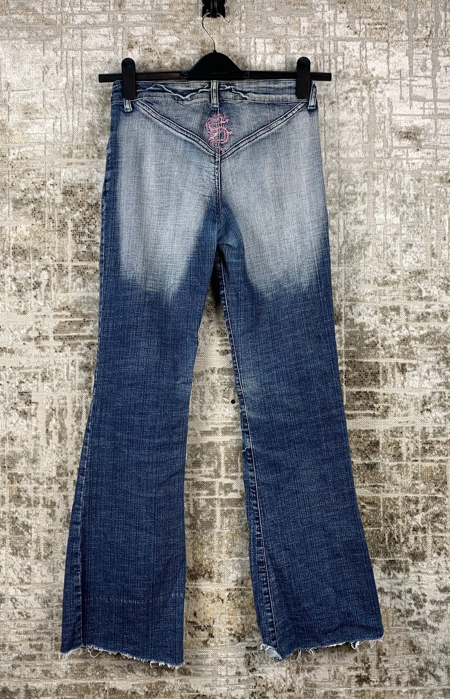 Womens Y2K Just Play Washed Blue Jeans