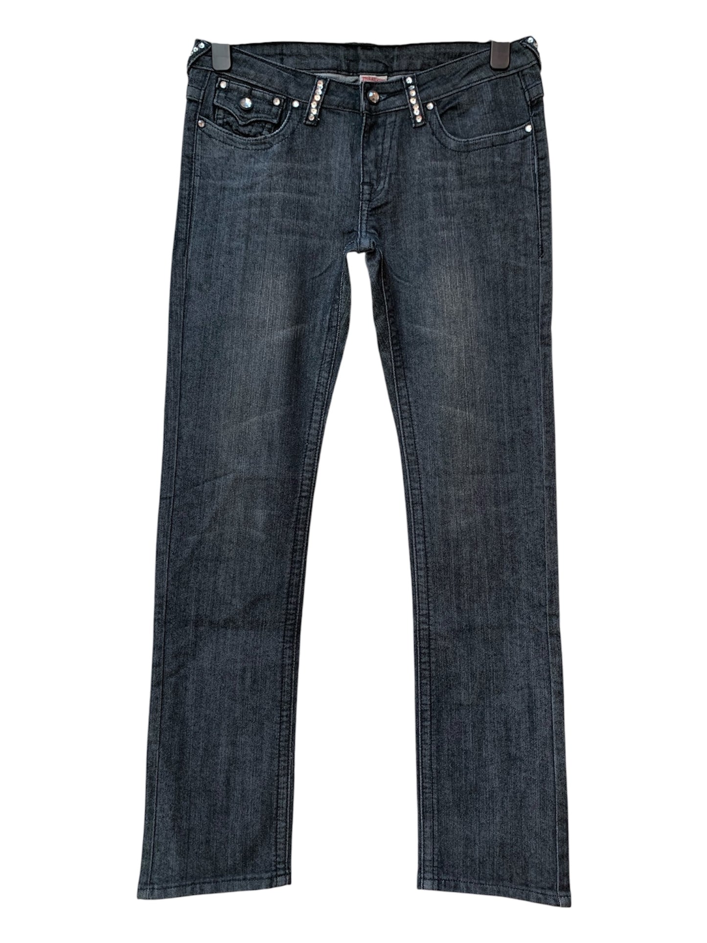 True Religion Rhinestone Straight Leg Jeans