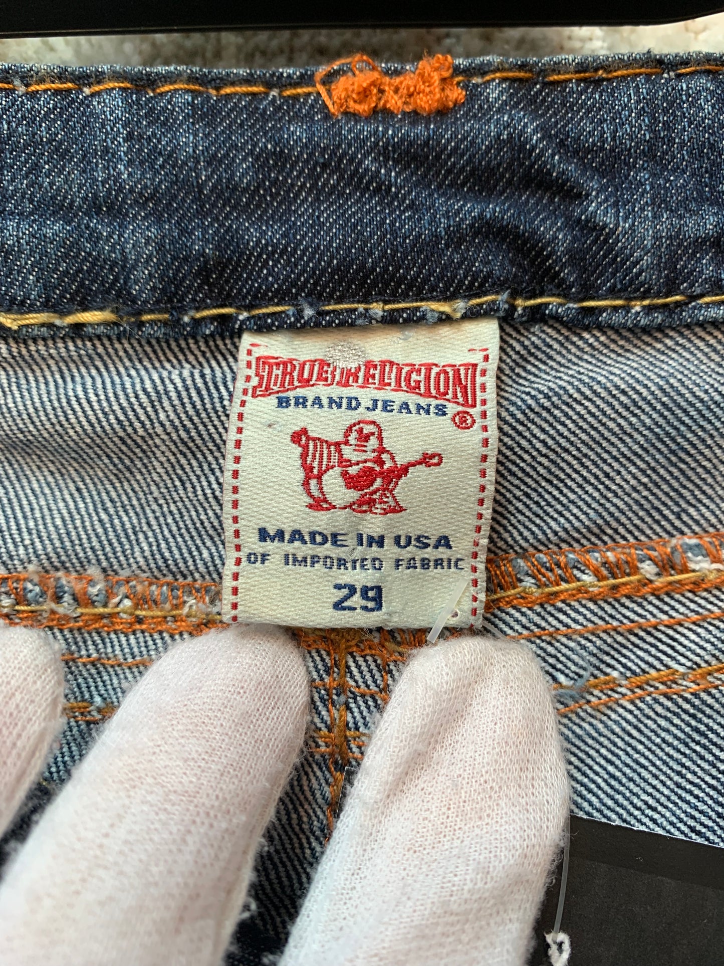 True Religion Rhinestone Straight Leg Jeans
