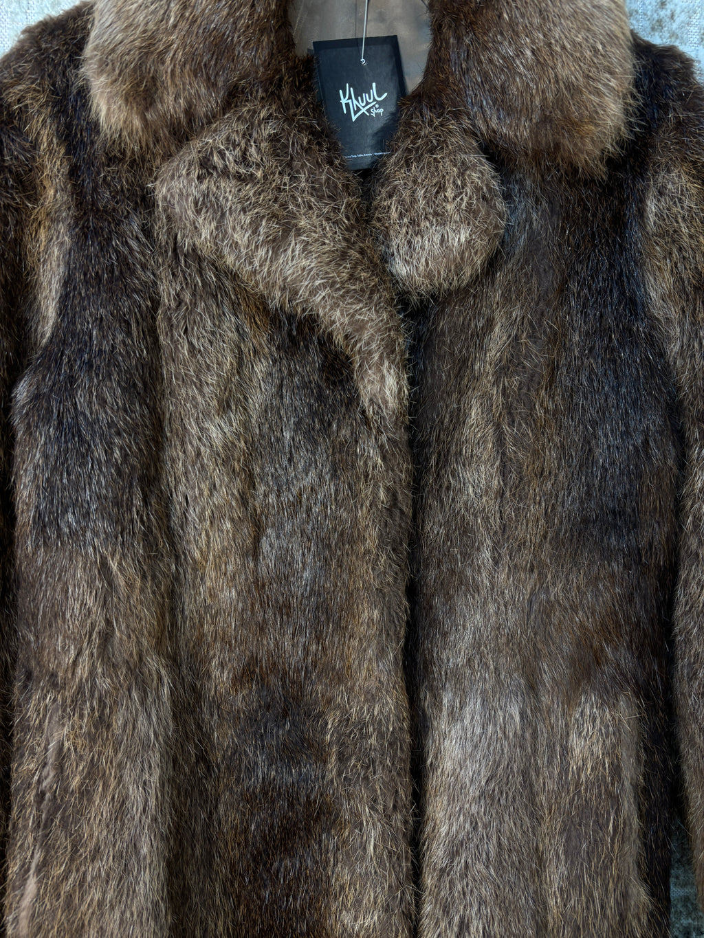 Vintage Long Beaver Fur Coat