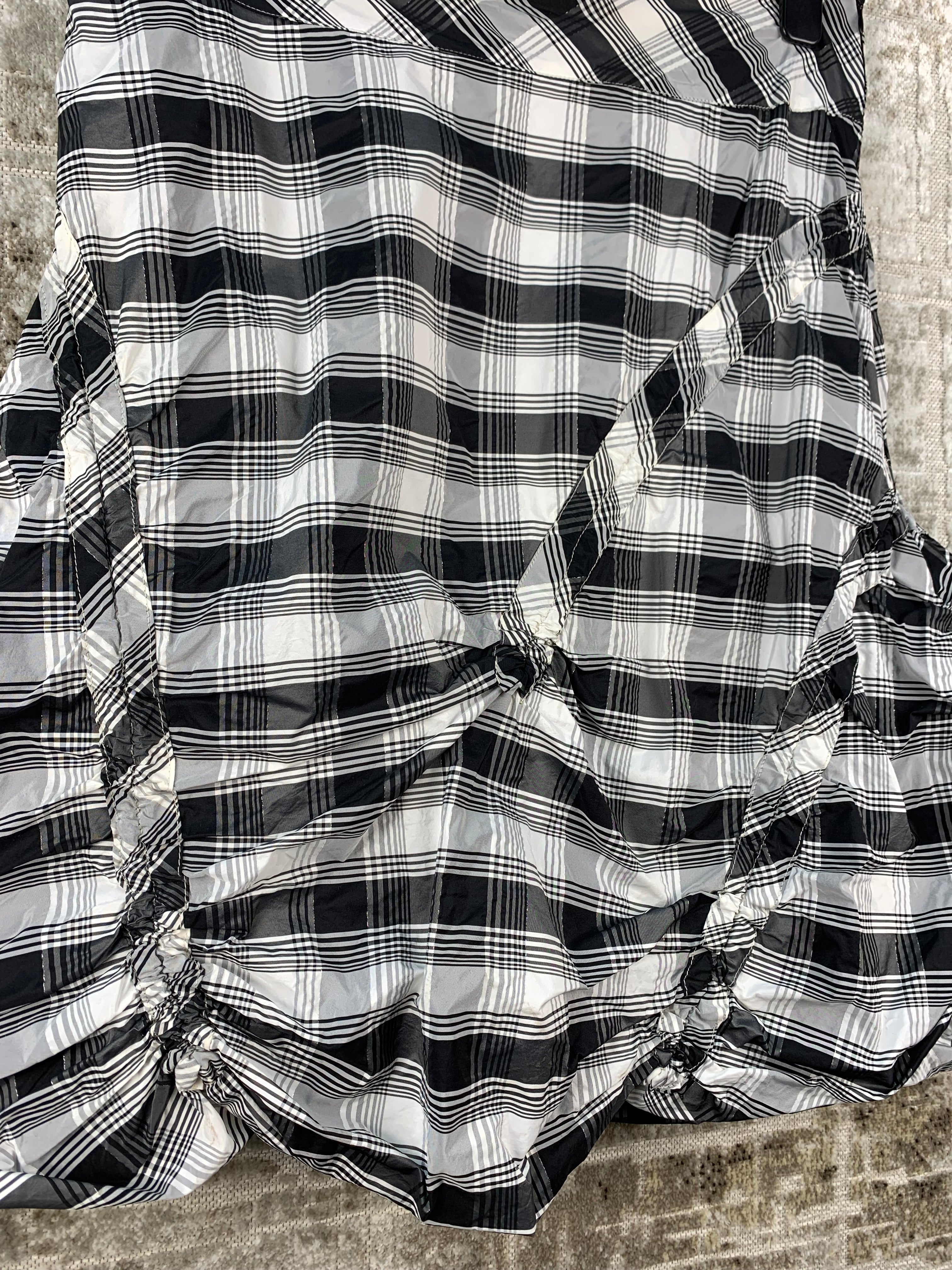 Womens Y2K Checkered Mini Skirt