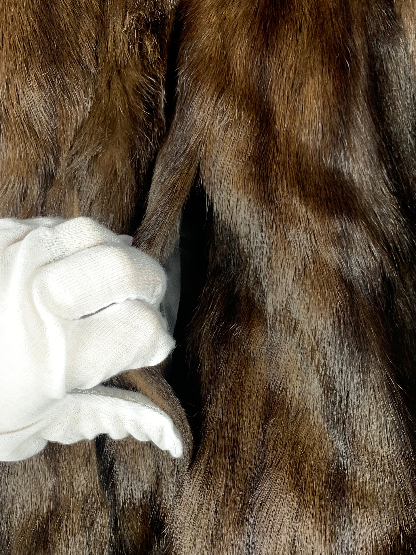 Women's Vintage Dark Brown Genuine Beaver Long Fur Coat