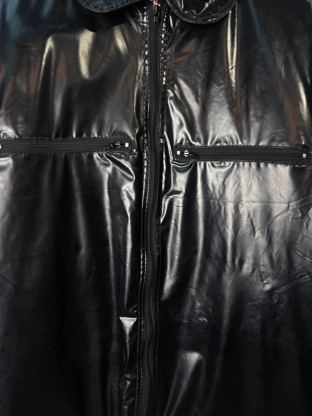 Clock House Glossy PVC Zip-Up Jacket