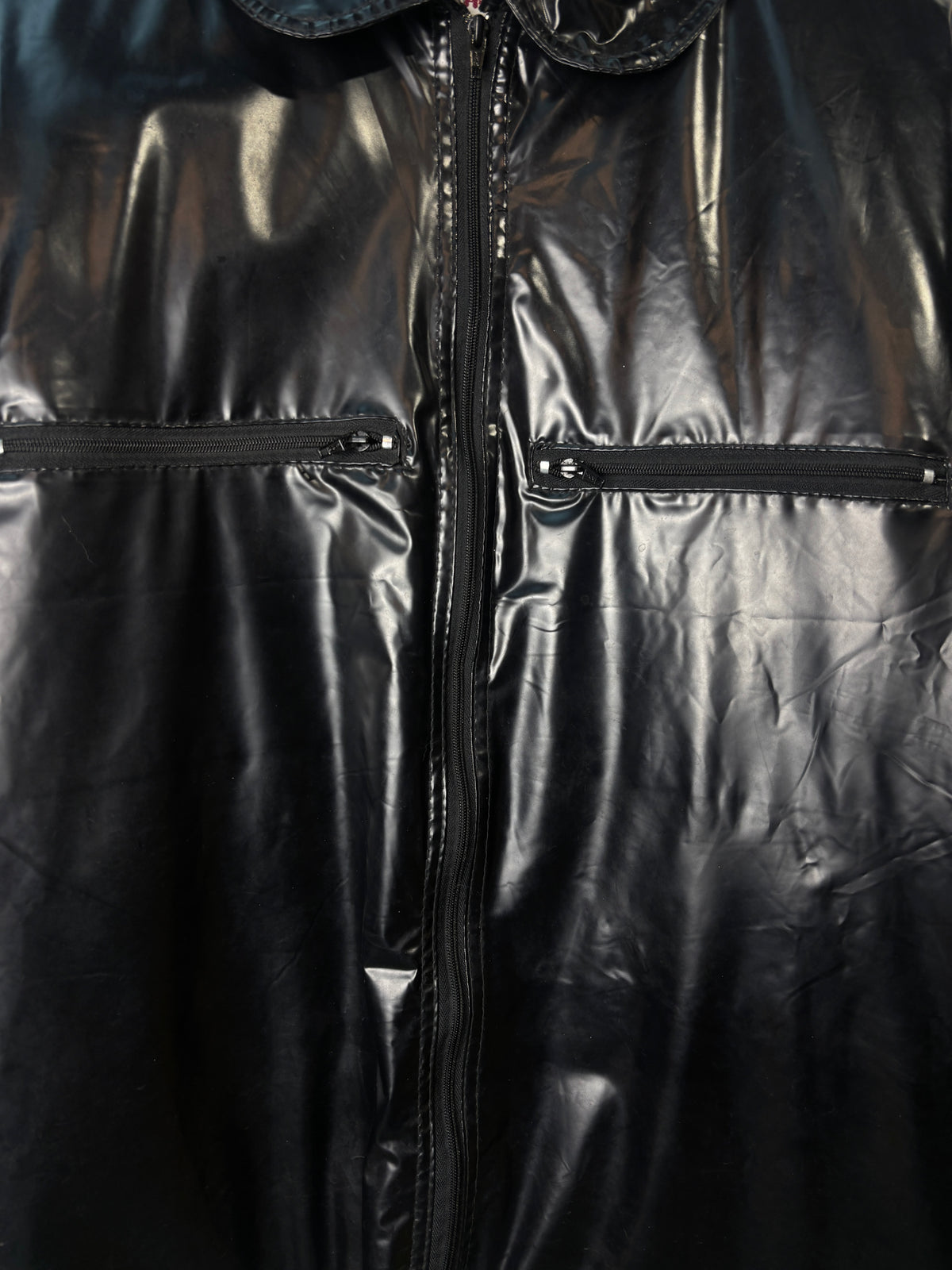 Clock House Glossy PVC Zip-Up Jacket