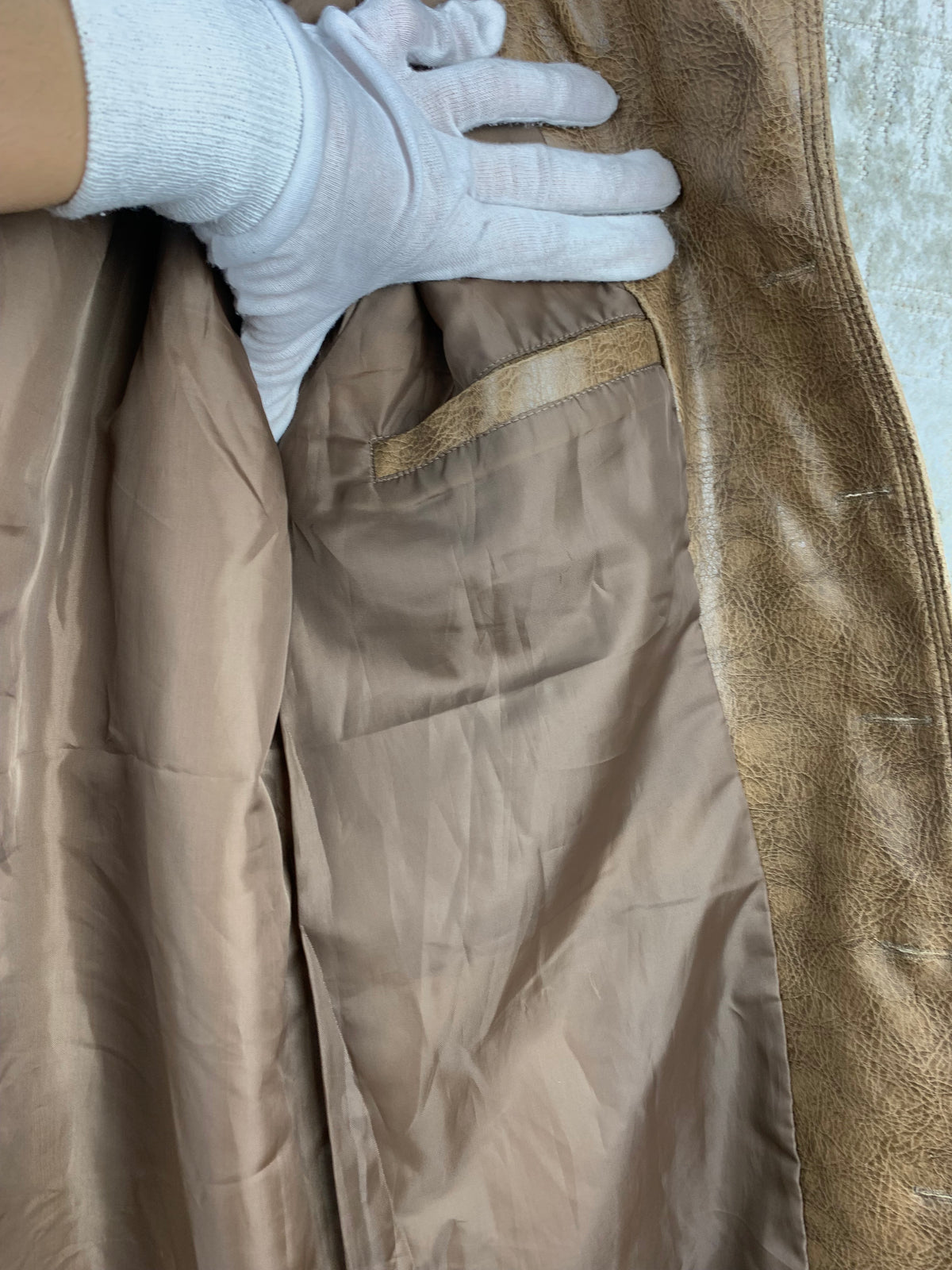 BKE67B Mens Brown Leather Coat