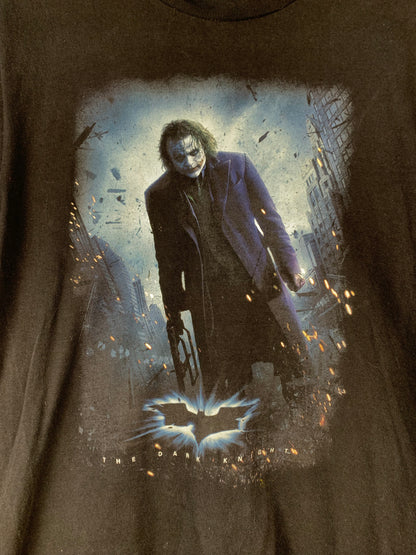 Men's Vintage The Dark Knight Joker Graphic Black T-Shirt