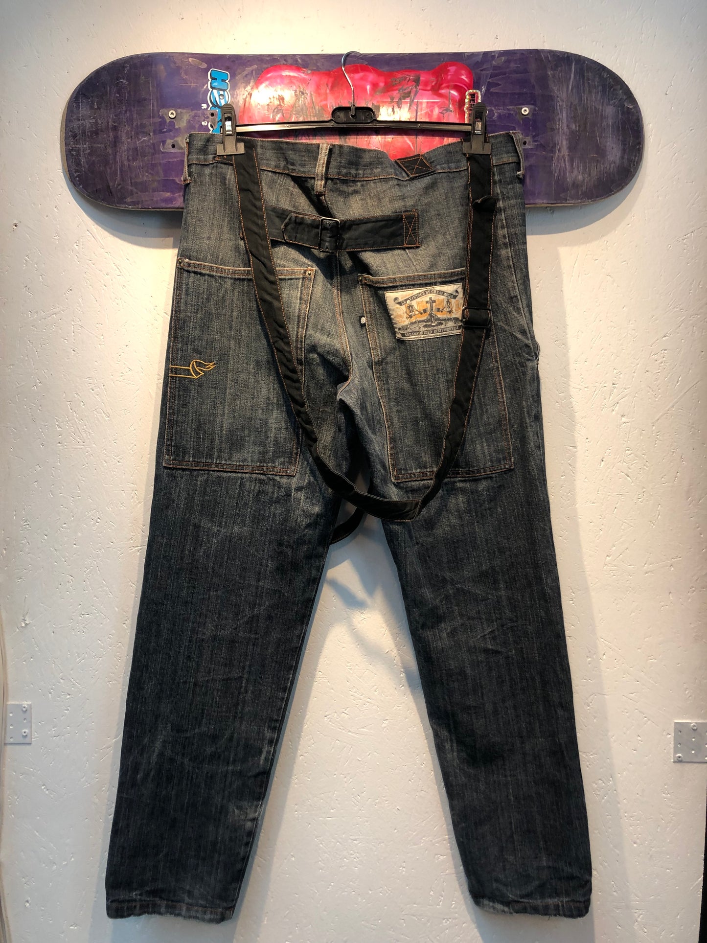 Vintage Y2K Jeans With Suspenders