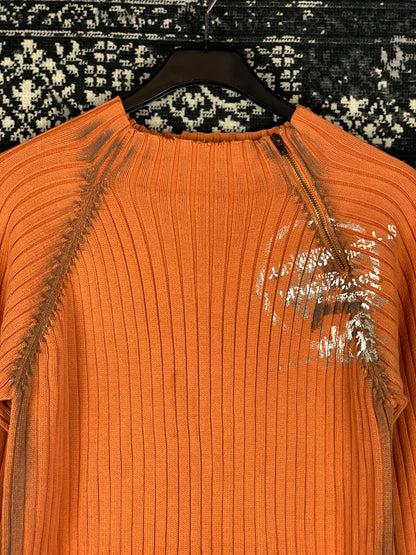 Jack & Jones Vintage Denim Y2K Style Ribbed Knit Sweater