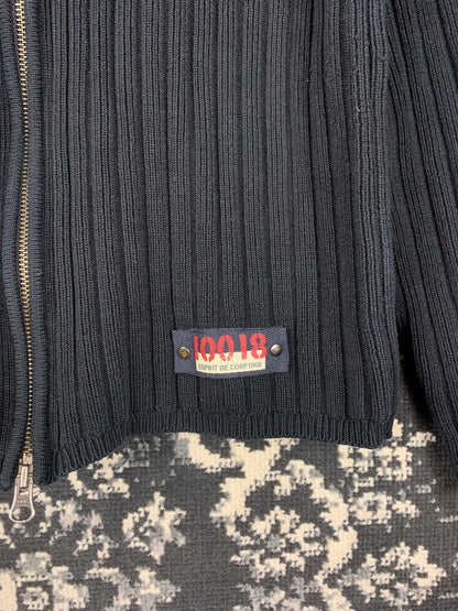 100/18 Esprit de Corp Vintage Y2K Black Ribbed Knit Sweater