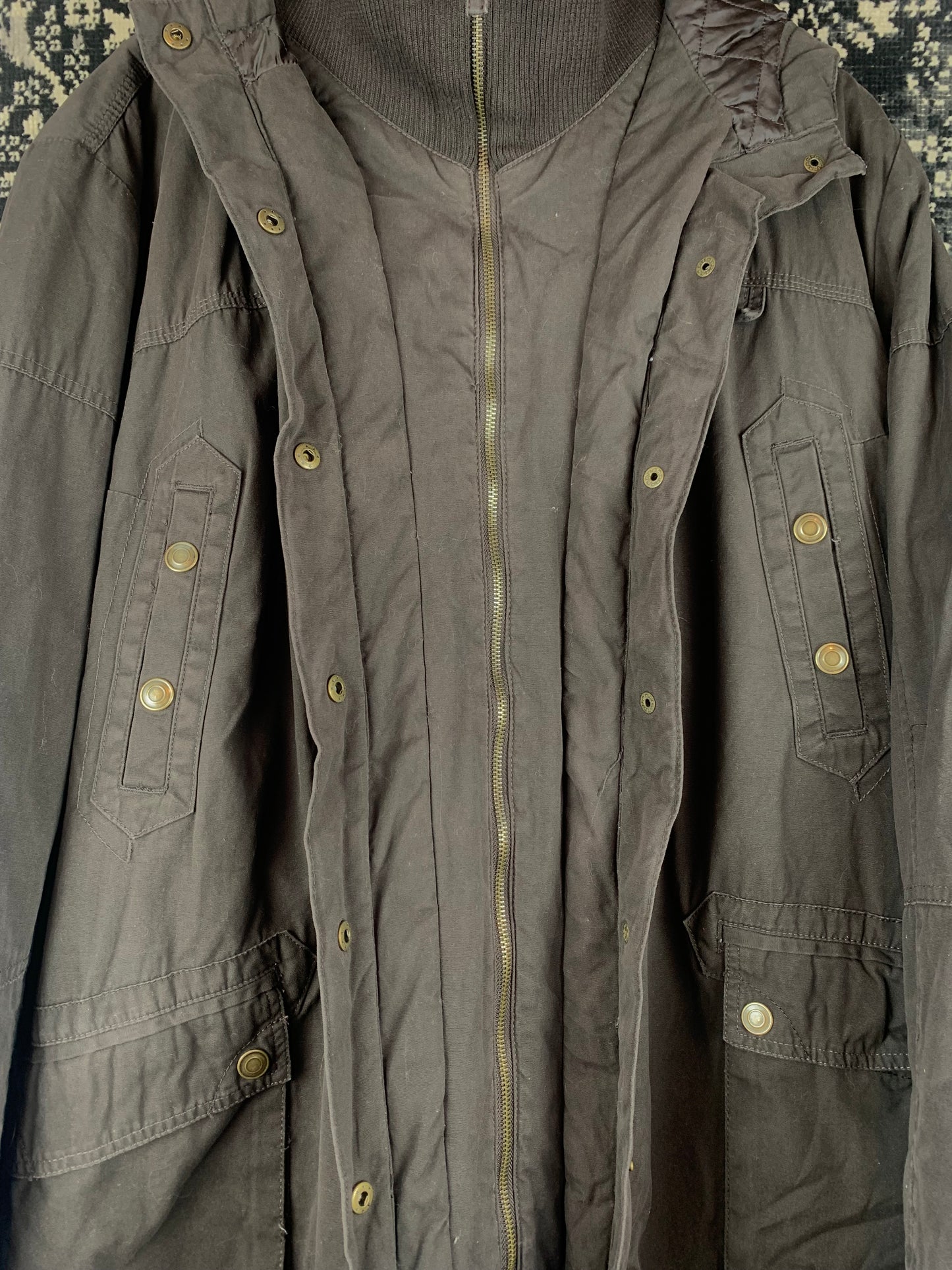 Men's Vintage M&S Winter Edition Long Padded Brown Coat