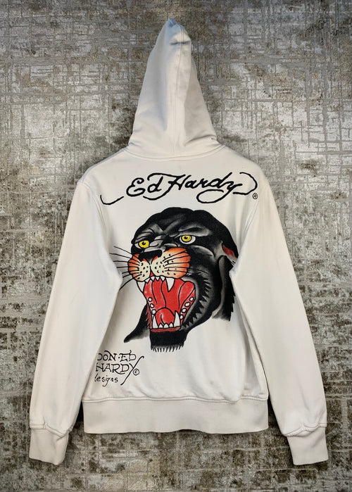 Mens Y2K Ed Hardy Panther Graphic Hoodie