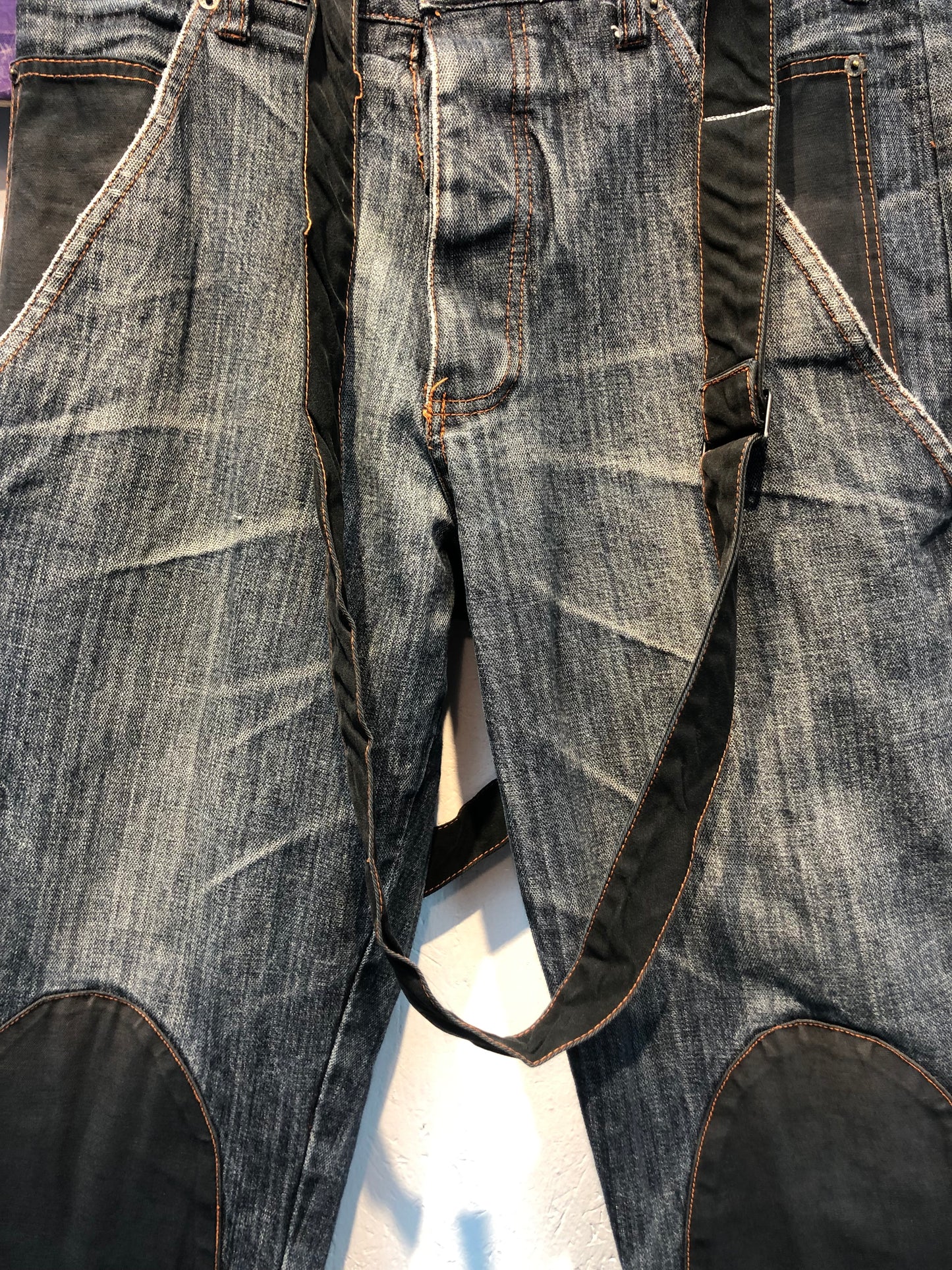 Vintage Y2K Jeans With Suspenders