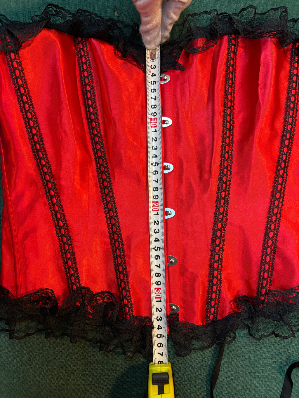 Women's Alternative Red Corset - Strapless Lace-Up Bustier Top