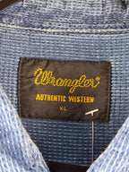 Men's Vintage Wrangler Dark Blue Button-Up