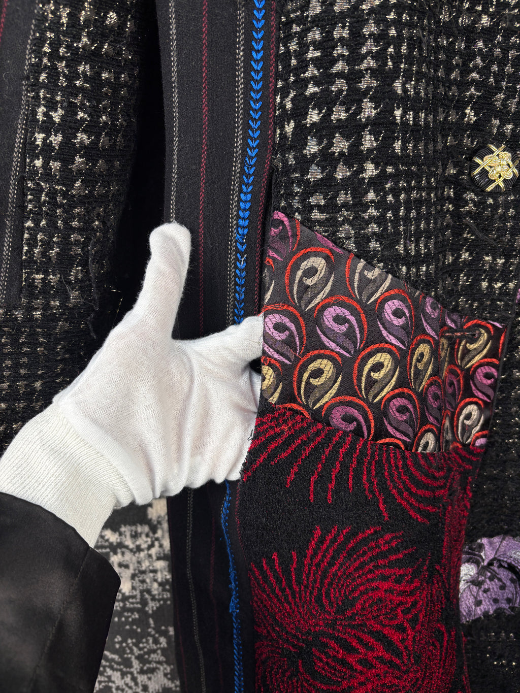 Women's Vintage Funky Multi Pattern Long Coat