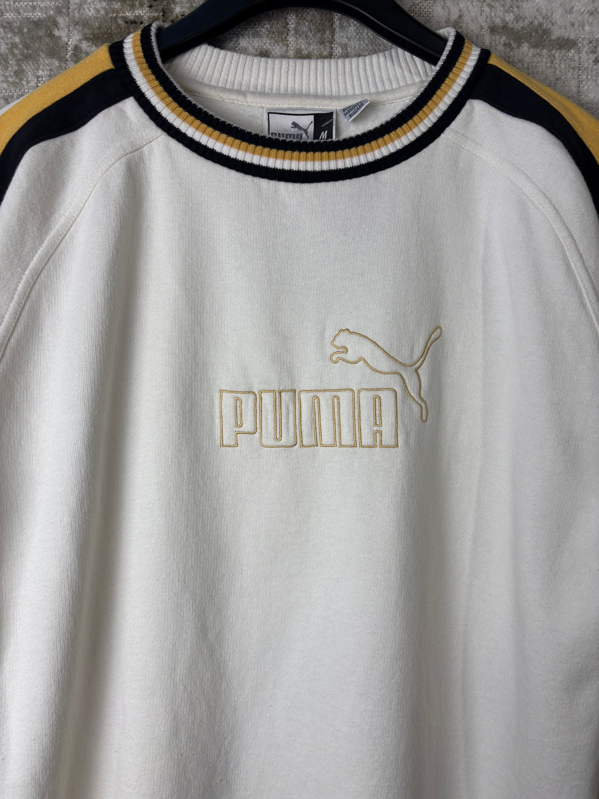 Puma King Striped Sleeve Crewneck Sweatshirt