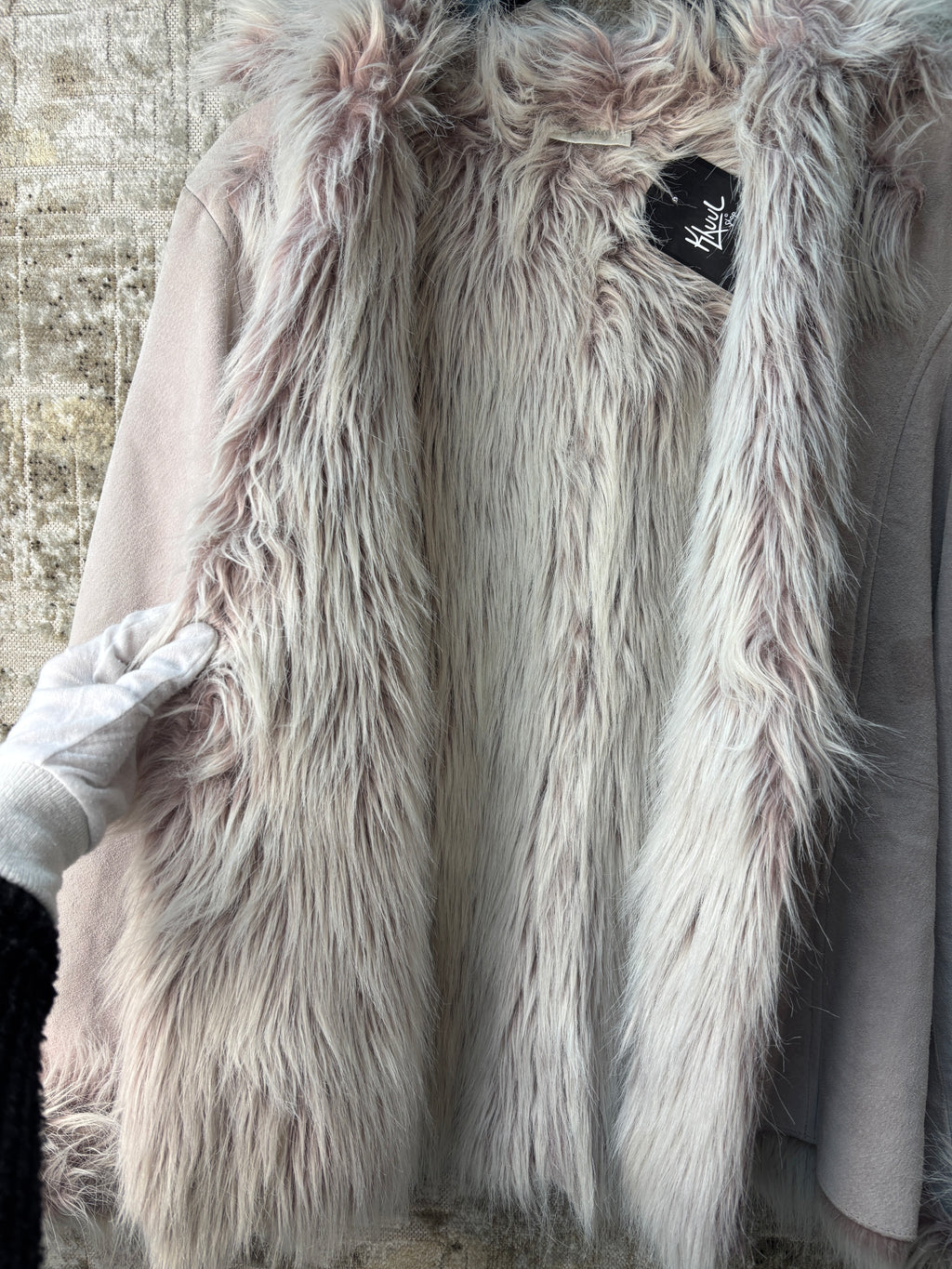 TodaysWoman Y2K Penny Lane Faux Fur Trim Jacket