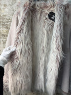 TodaysWoman Y2K Penny Lane Faux Fur Trim Jacket