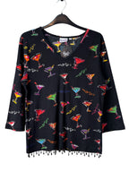 Beverly's Beaded Martini Print Top