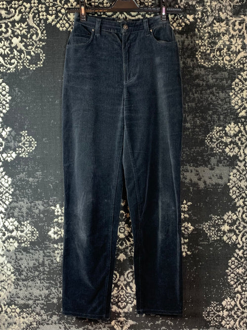 Y2K Women's Versace Black Velvet Trousers
