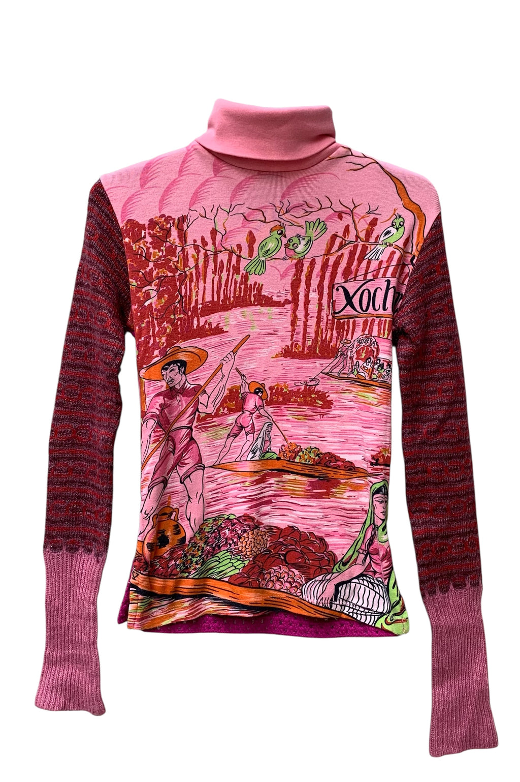Custo Barcelona Xochimilco Print Turtleneck