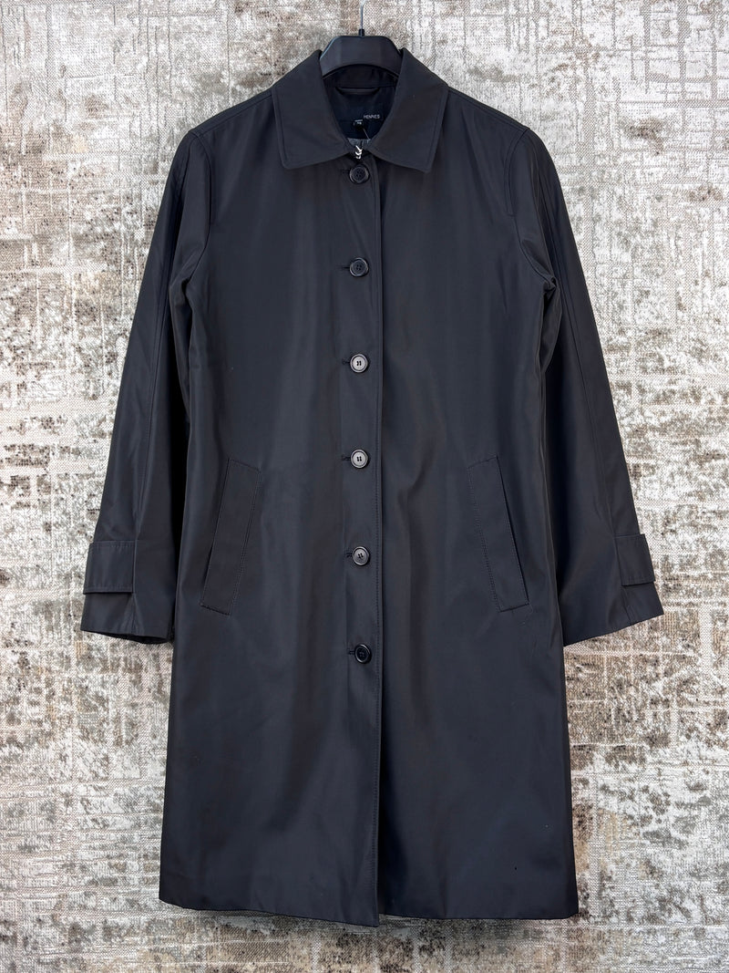 Unisex Vintage Hennes Black Straight Coat