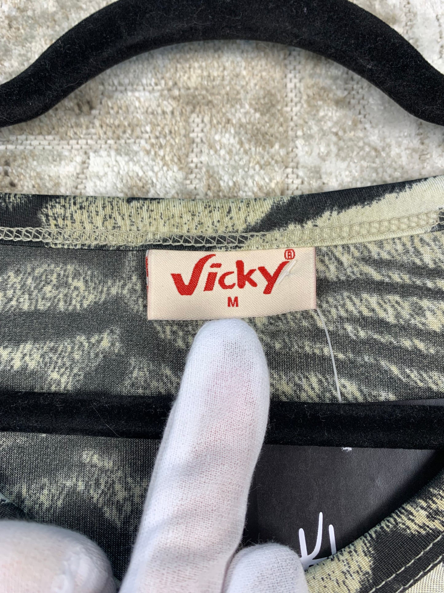 Womens Y2K Vicky Zebra Print Long Sleeve Top