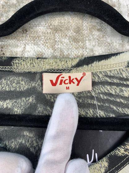 Womens Y2K Vicky Zebra Print Long Sleeve Top