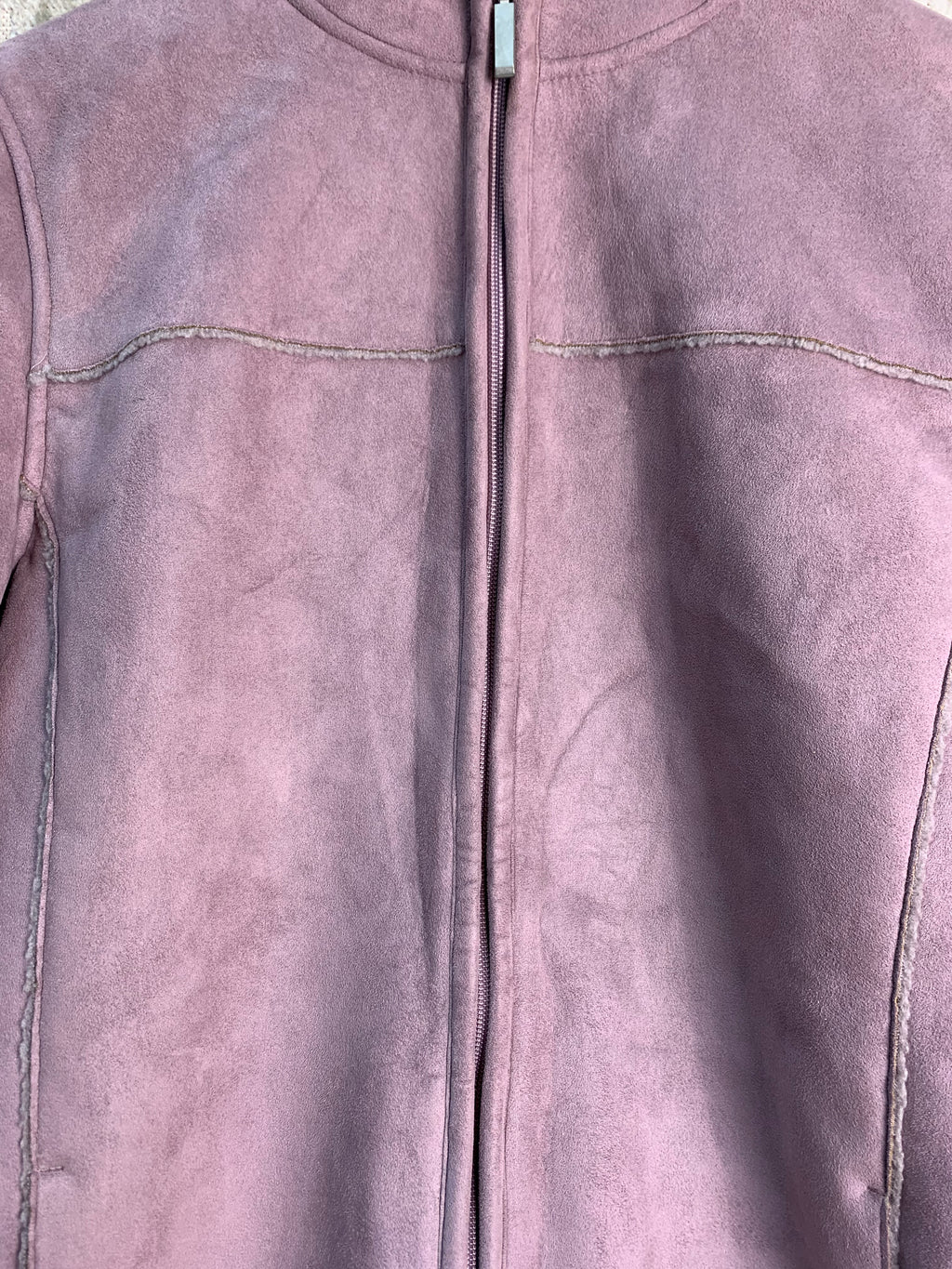 Casual Club Faux Suede Shearling-Lined Jacket