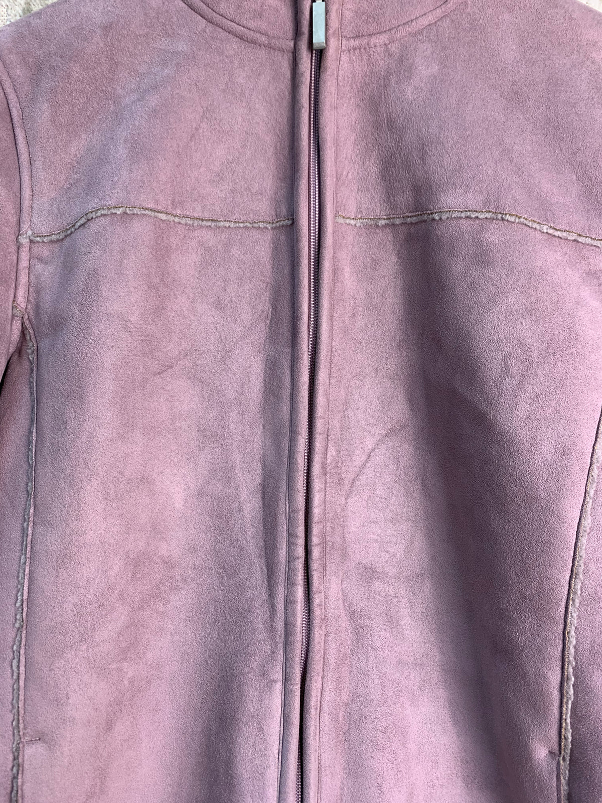 Casual Club Faux Suede Shearling-Lined Jacket