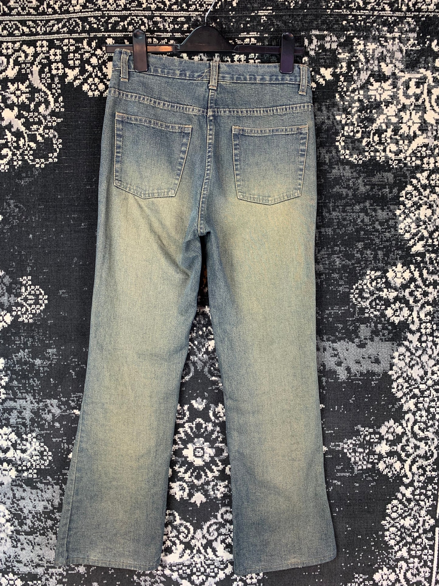 Women's Beaded Y2K Aesthetic Straight Leg Jeans