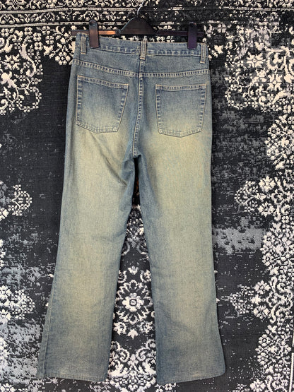 Women's Beaded Y2K Aesthetic Straight Leg Jeans