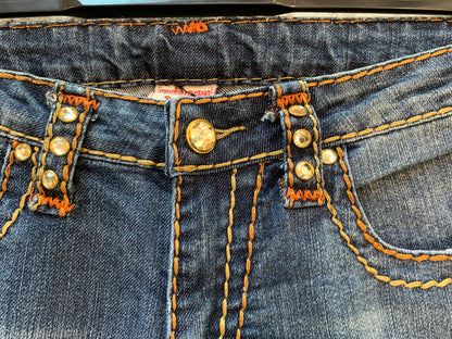 True Religion Rhinestone Straight Jeans