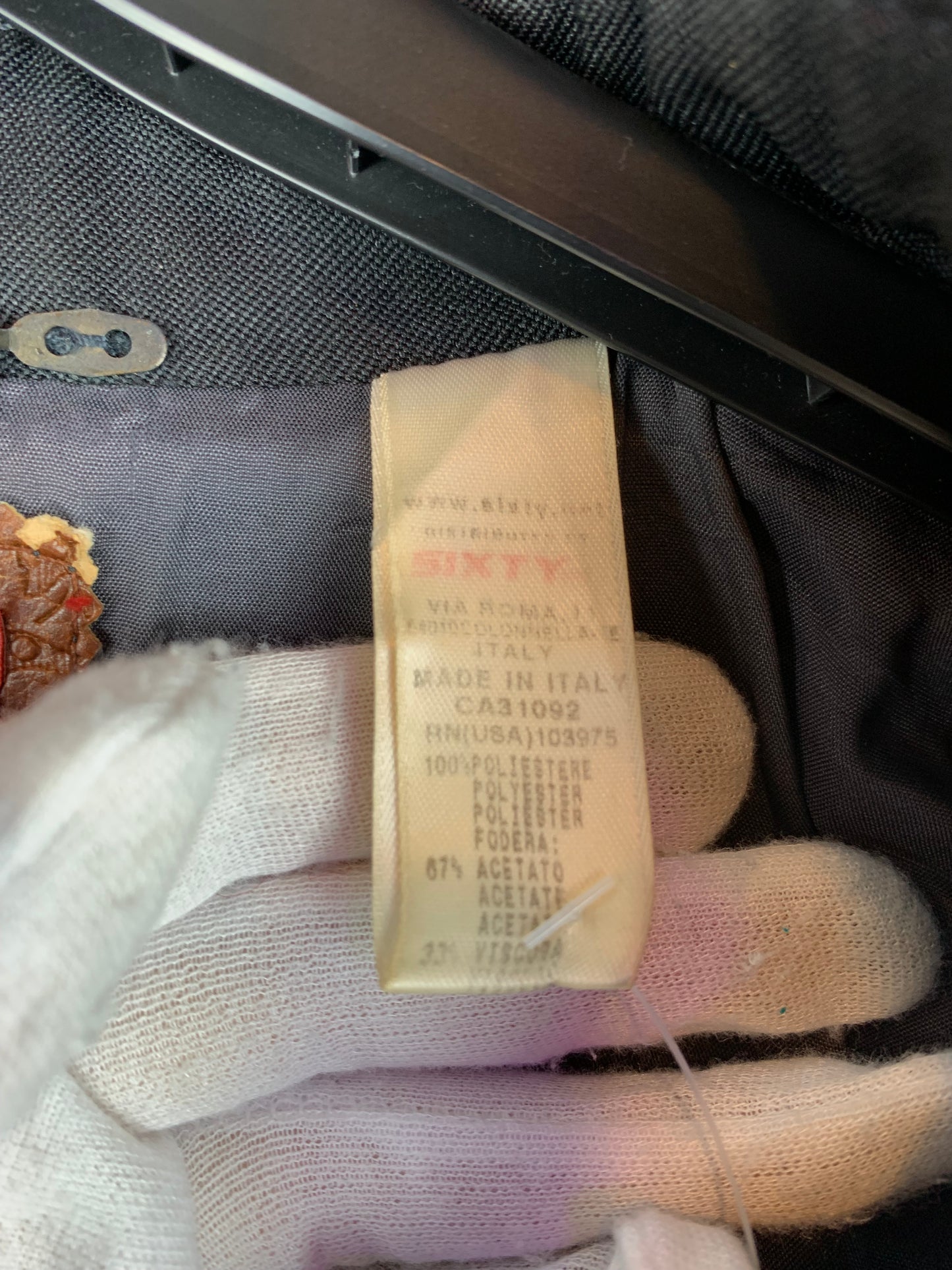 Womens Vintage Miss Sixty Black Trench Coat