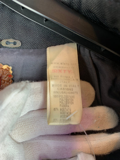 Womens Vintage Miss Sixty Black Trench Coat