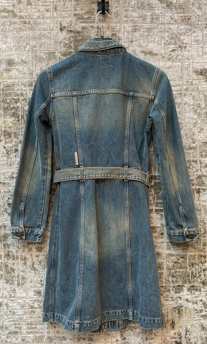 Miss Sixty Y2K Belted Denim Coat Dress