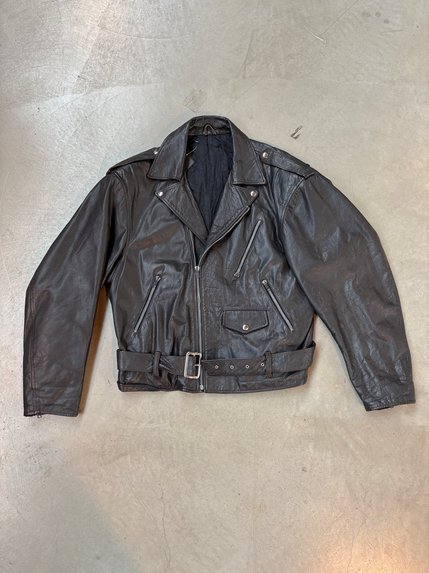 Vintage Italian Leather Biker Jacket