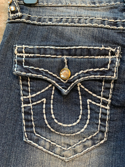 True Religion Joey Super T Rhinestone Jeans