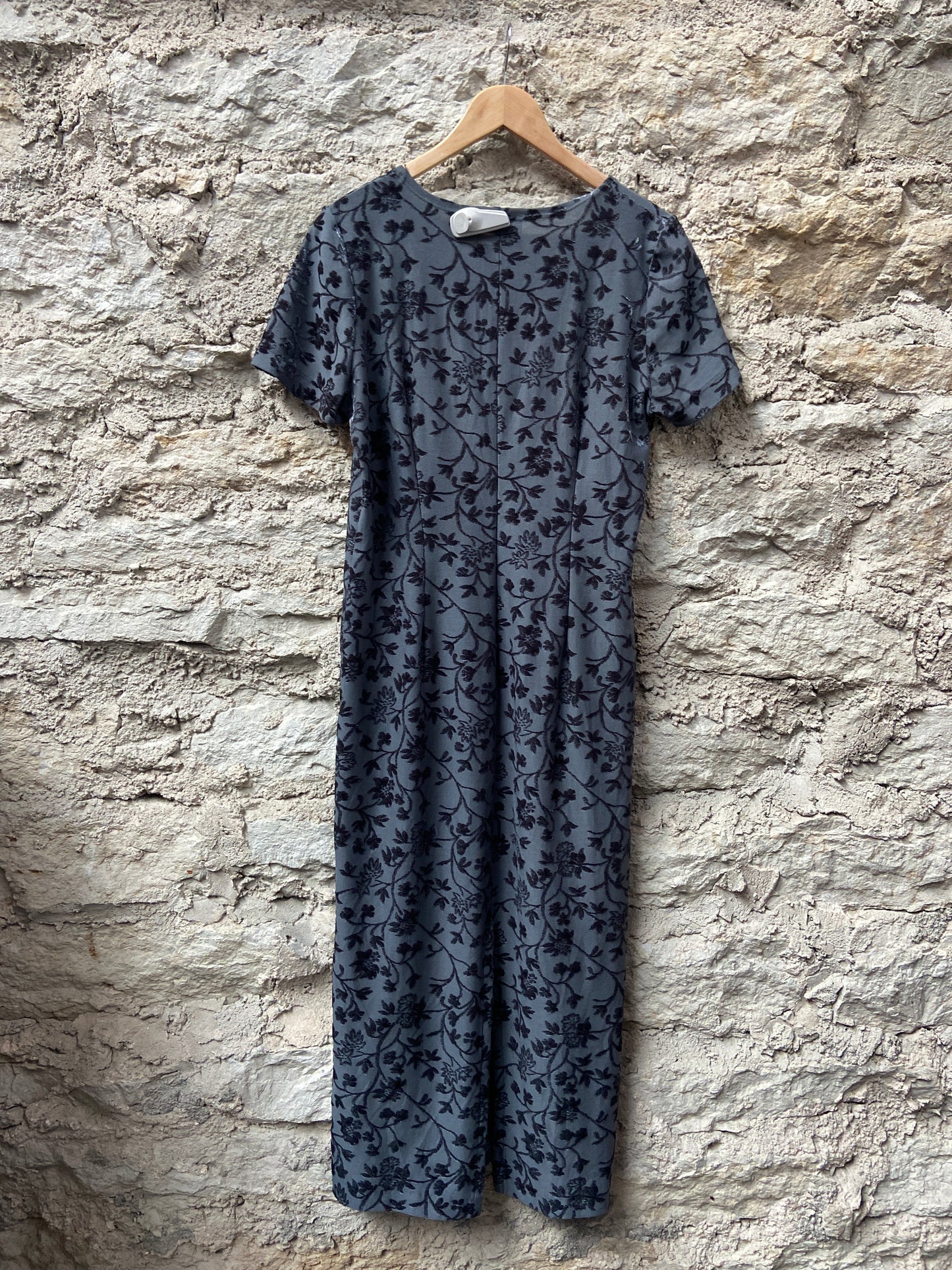 Vintage Velvet Print Dress