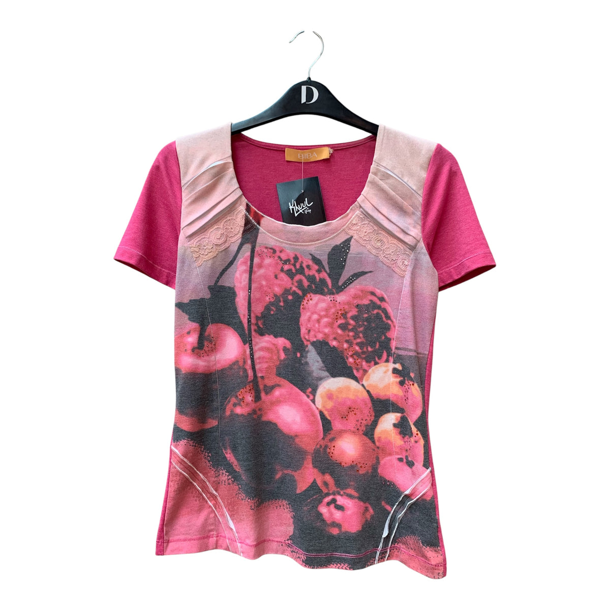 Biba Floral Print Rhinestone Tee