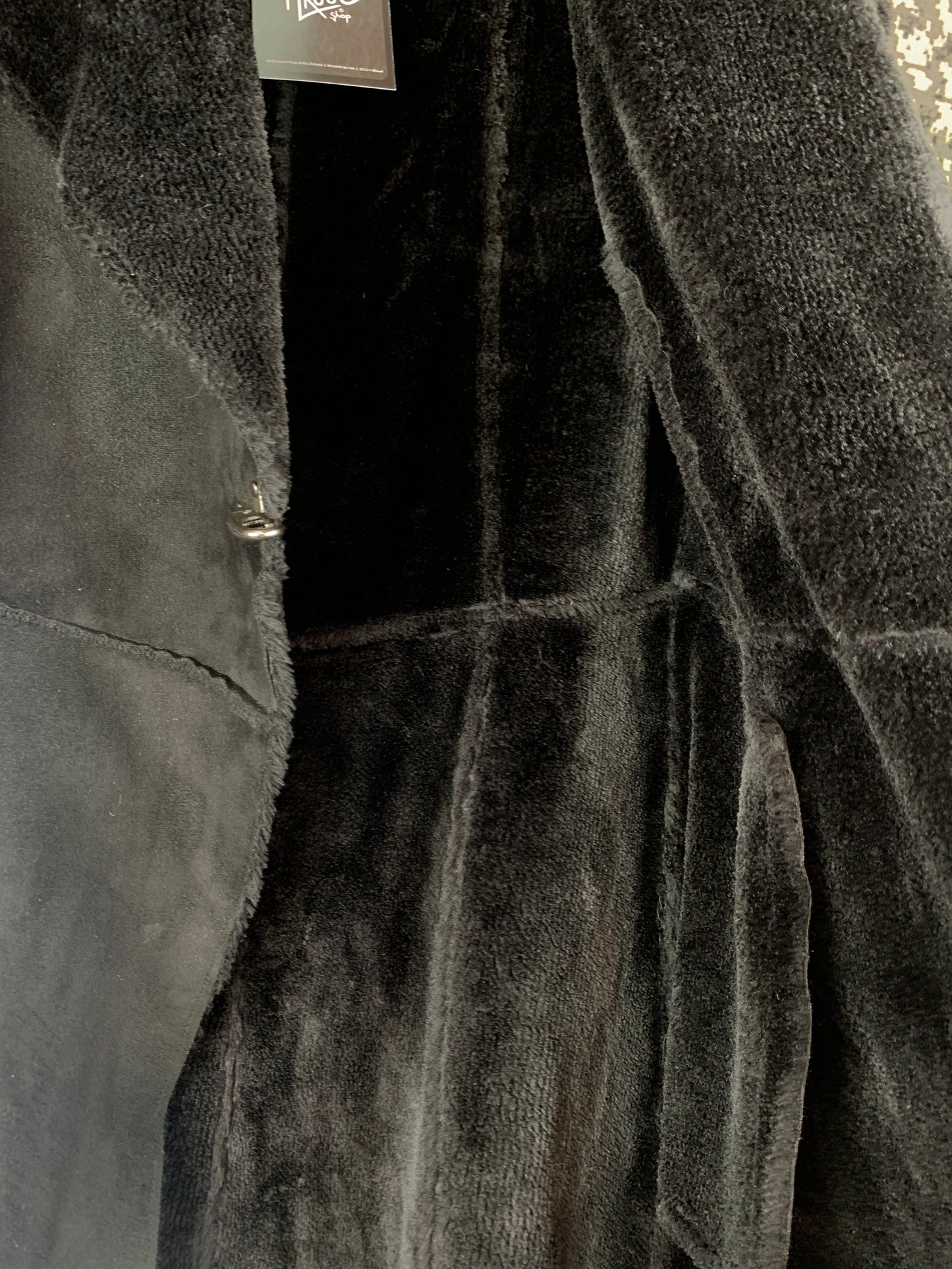 Women's Black Faux Shearling Winter Coat