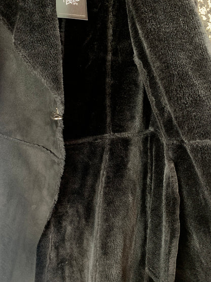 Women's Black Faux Shearling Winter Coat