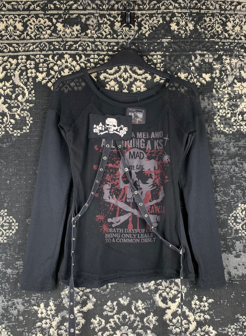 Y2K Womens Goth long Sleeve Top