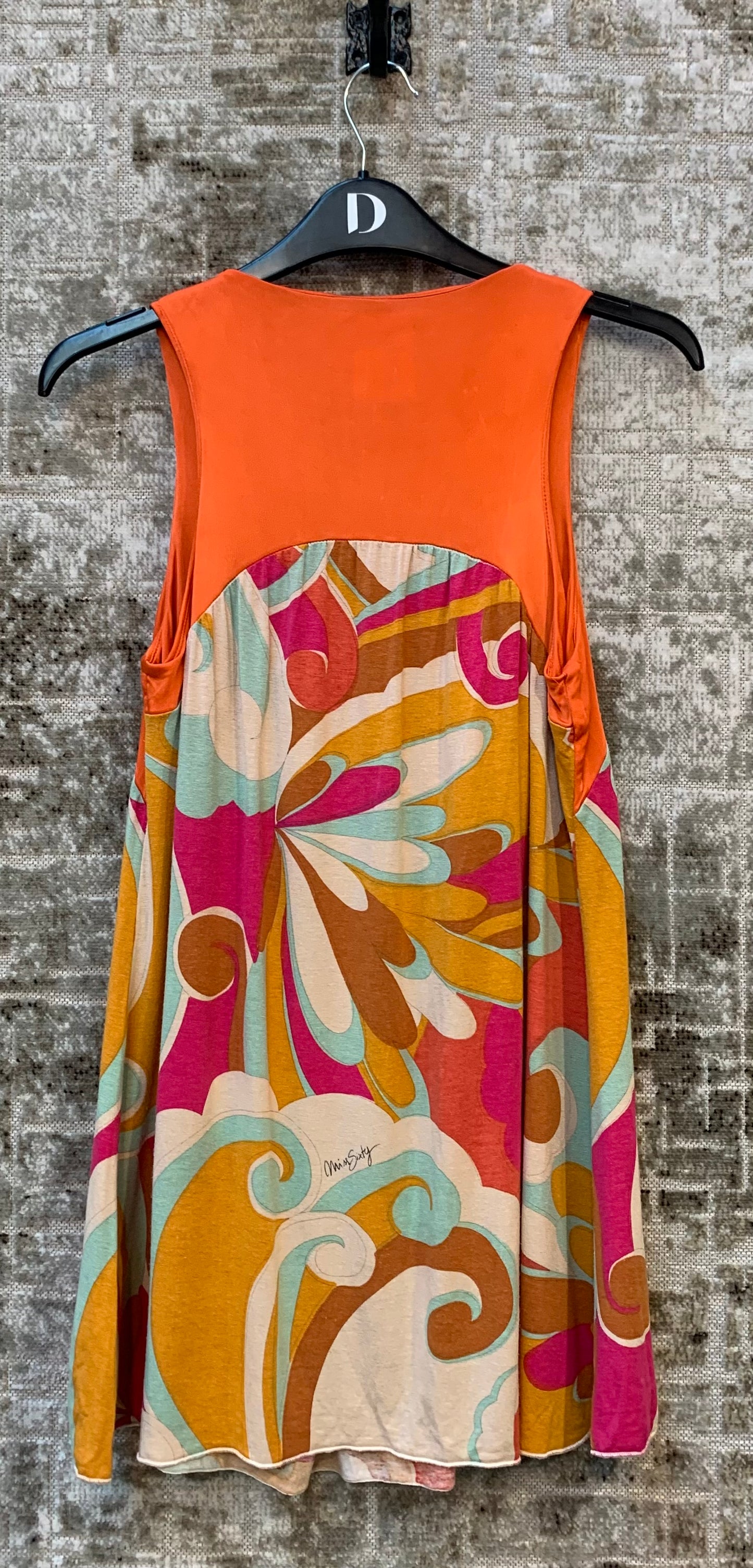 Miss Sixty Y2K Swirl Print Sleeveless Top