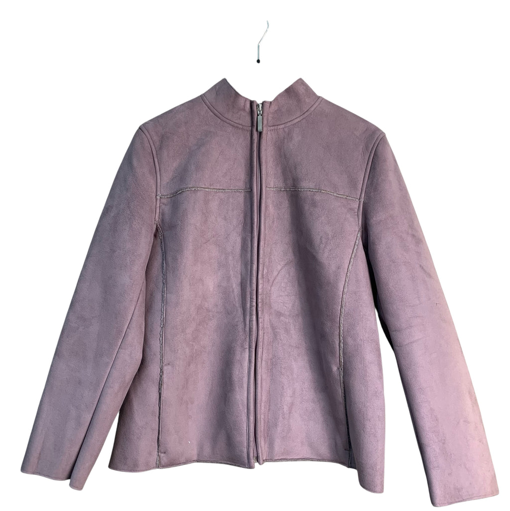 Casual Club Faux Suede Shearling-Lined Jacket