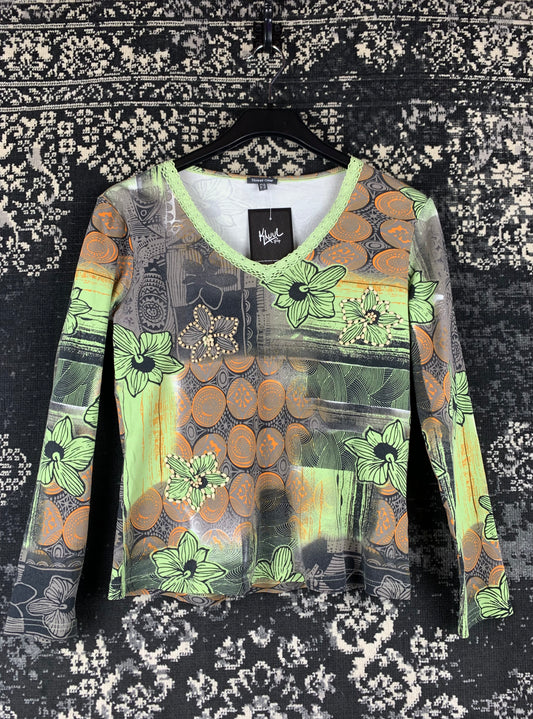 Womens Y2K Street One Floral Long Sleeve Top