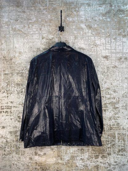 Womens Vintage Y2K Black Snakeskin Style Jacket